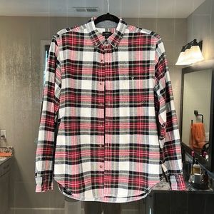 J Crew flannel with suede elbow patches